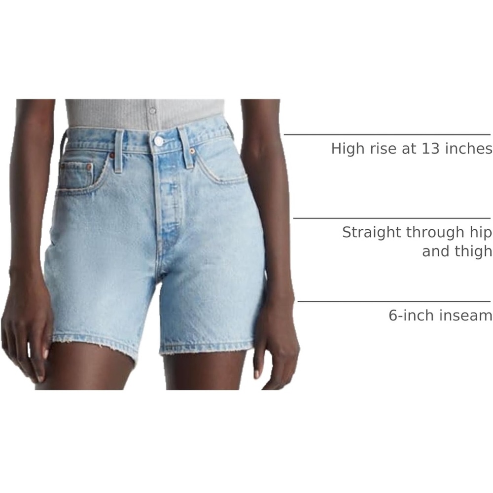 Light Blue Levi’s 501 shorts